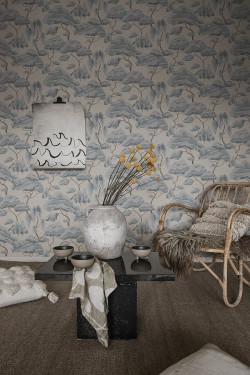 Sandberg tapeet Kristoffer Misty Blue S10125