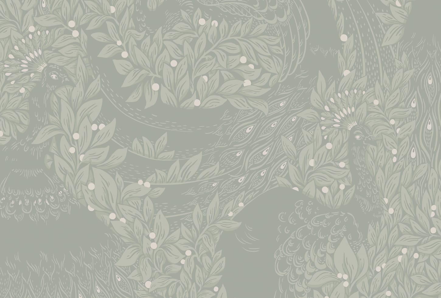 Sandberg tapeet Evelina Sage Green S10127
