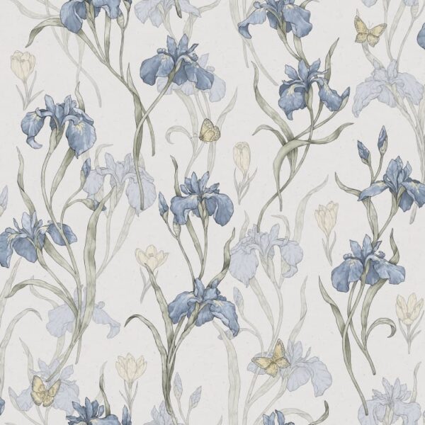 Sandberg tapeet Iris Sky Blue S10134