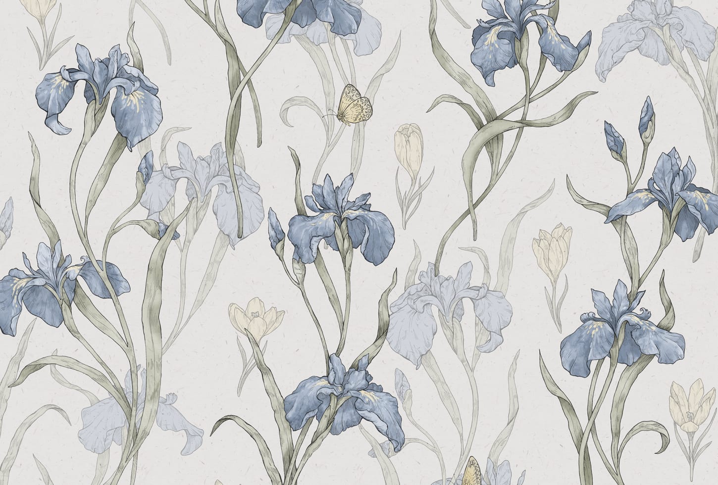 Sandberg tapeet Iris Sky Blue S10134