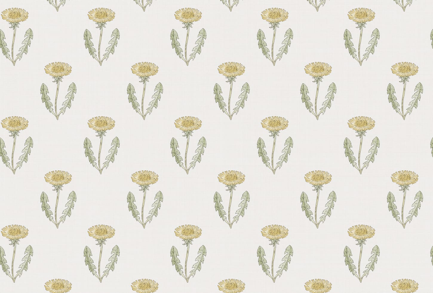 Sandberg tapeet Maskrosen, Spring Green S10137