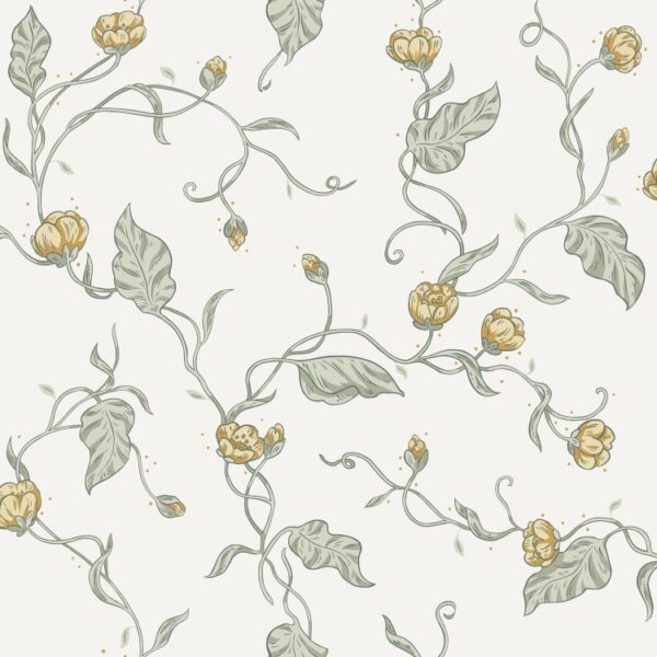 Sandberg tapeet Elmire Spring Green S10147