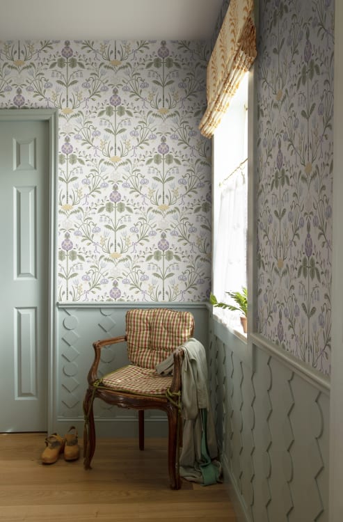 Sandberg tapeet Till Carl Lilac S10154