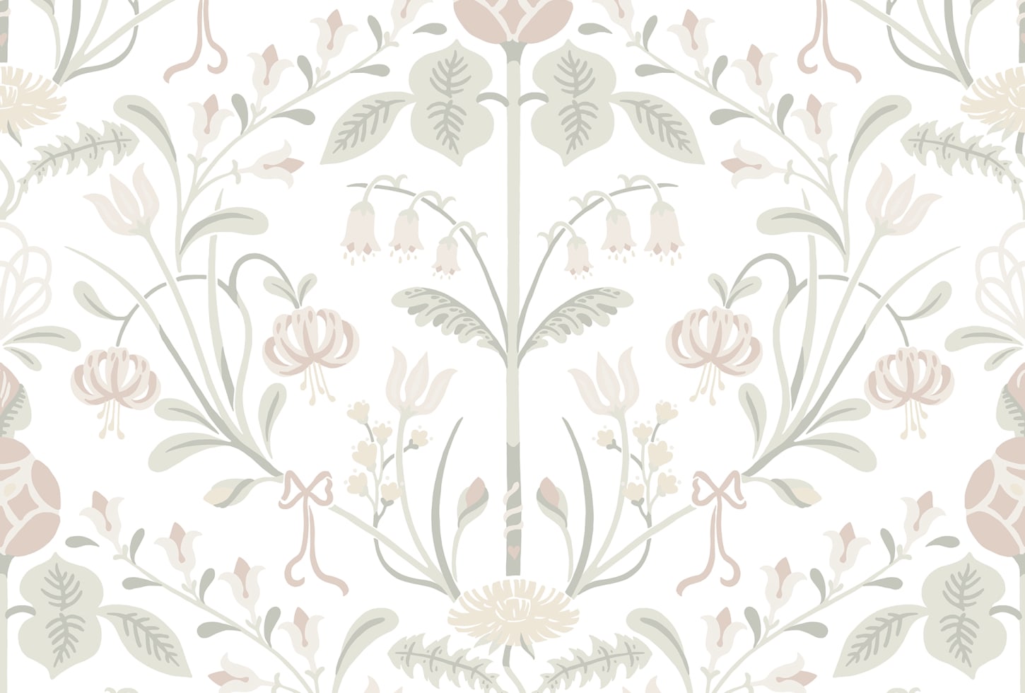 Sandberg tapeet Till Carl Powder Pink S10156