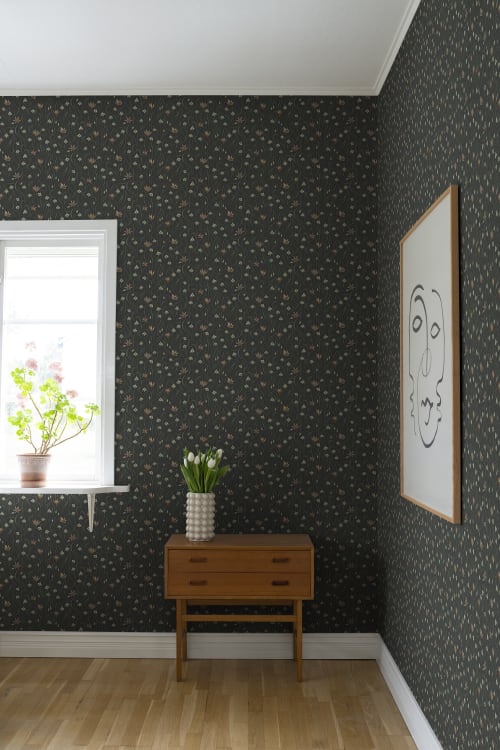 Sandberg tapeet Signe Charcoal S10158