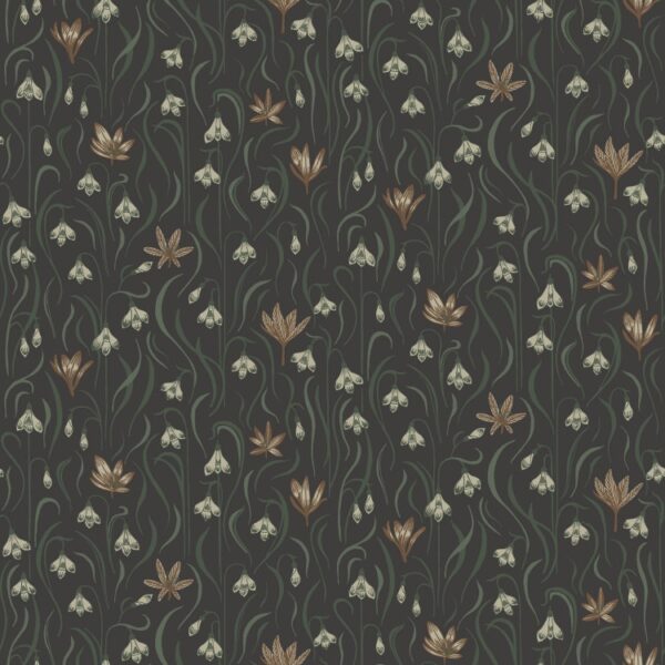 Sandberg tapeet Signe Charcoal S10158