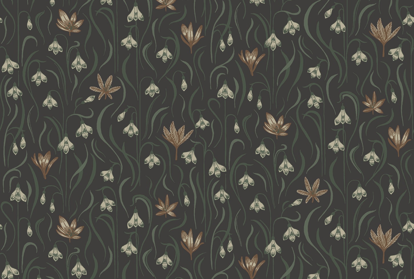 Sandberg tapeet Signe Charcoal S10158