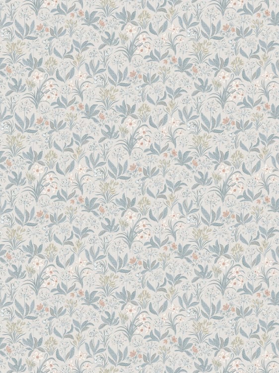 Sandberg tapeet Huset I Solen, Folklore Blue S10159