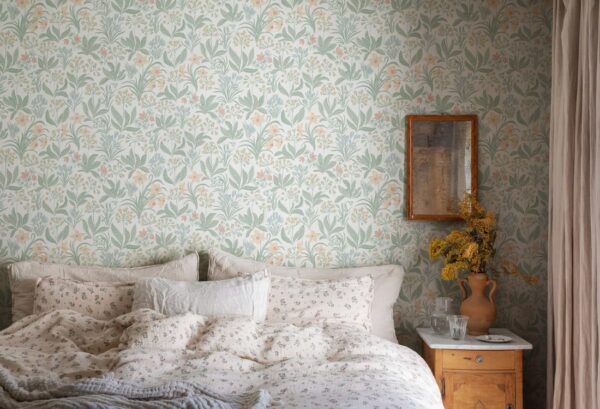 Sandberg tapeet Huset I Solen, Spring Green S10160
