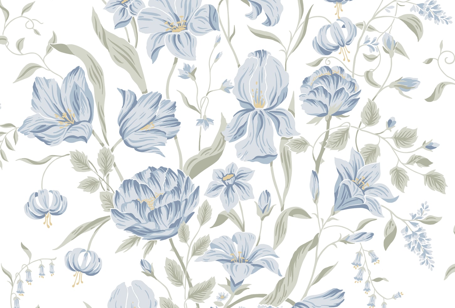 Sandberg tapeet Karins Bukett, Sky Blue S10162