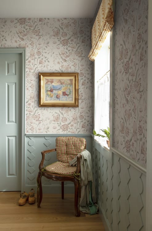 Sandberg tapeet Karins Bukett, Powder Pink S10164