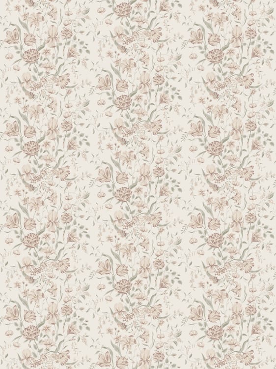 Sandberg tapeet Karins Bukett, Powder Pink S10164