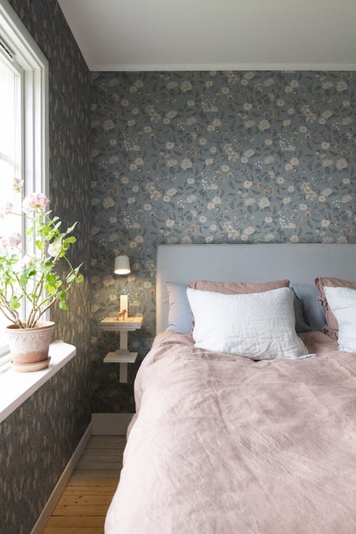 Sandberg tapeet Till Karin Folklore Blue S10165