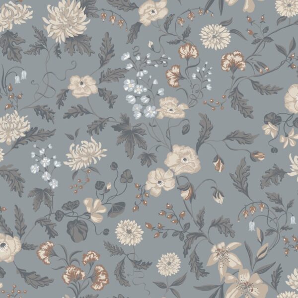 Sandberg tapeet Till Karin Folklore Blue S10165
