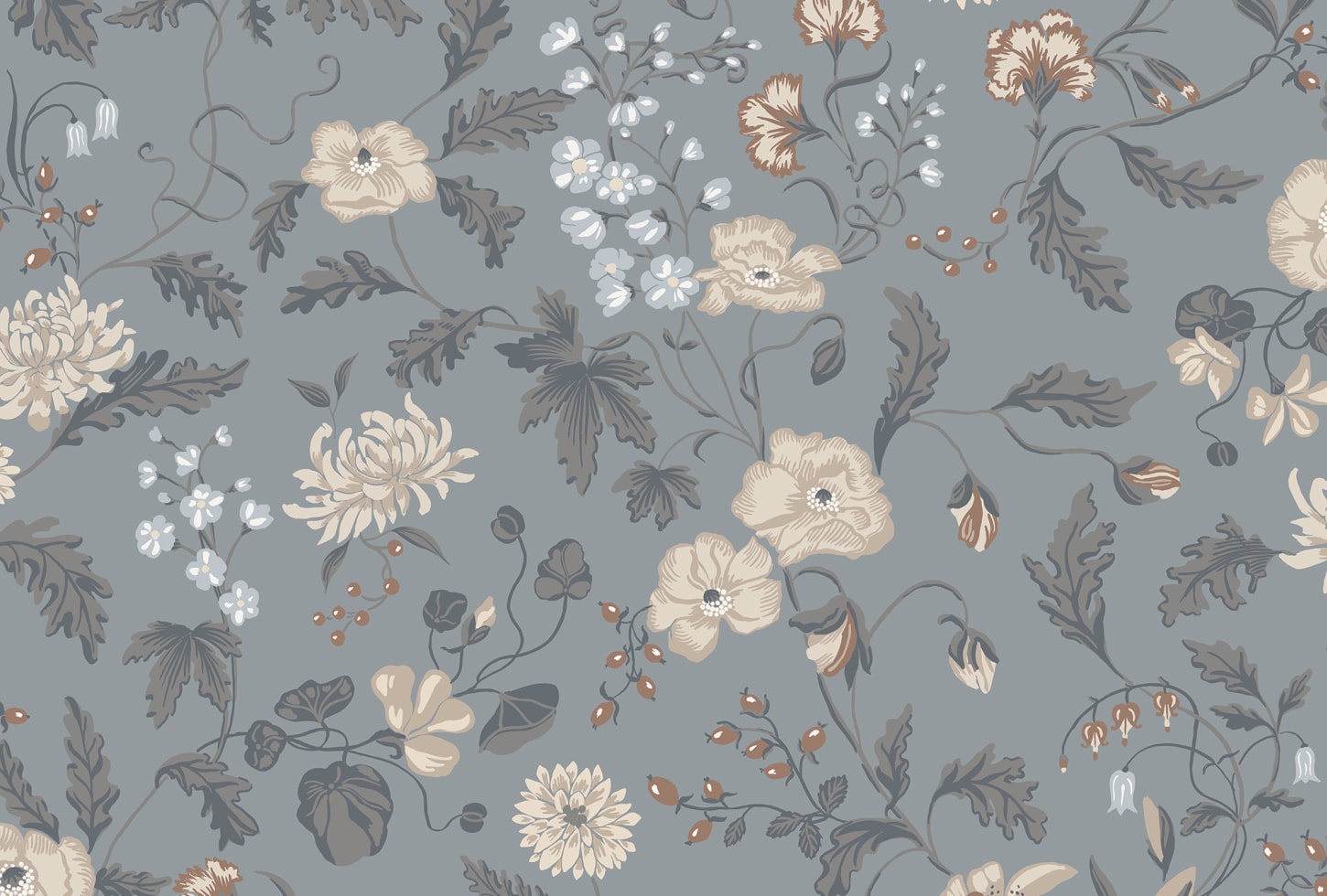 Sandberg tapeet Till Karin Folklore Blue S10165