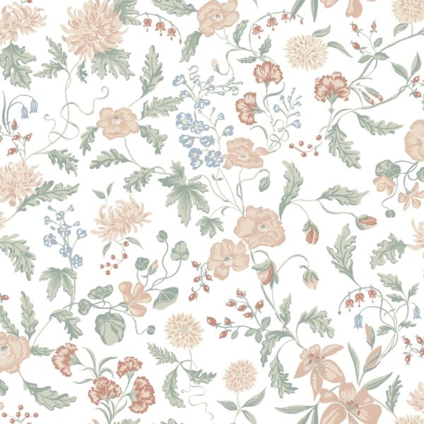 Sandberg tapeet Till Karin Spring Green S10166