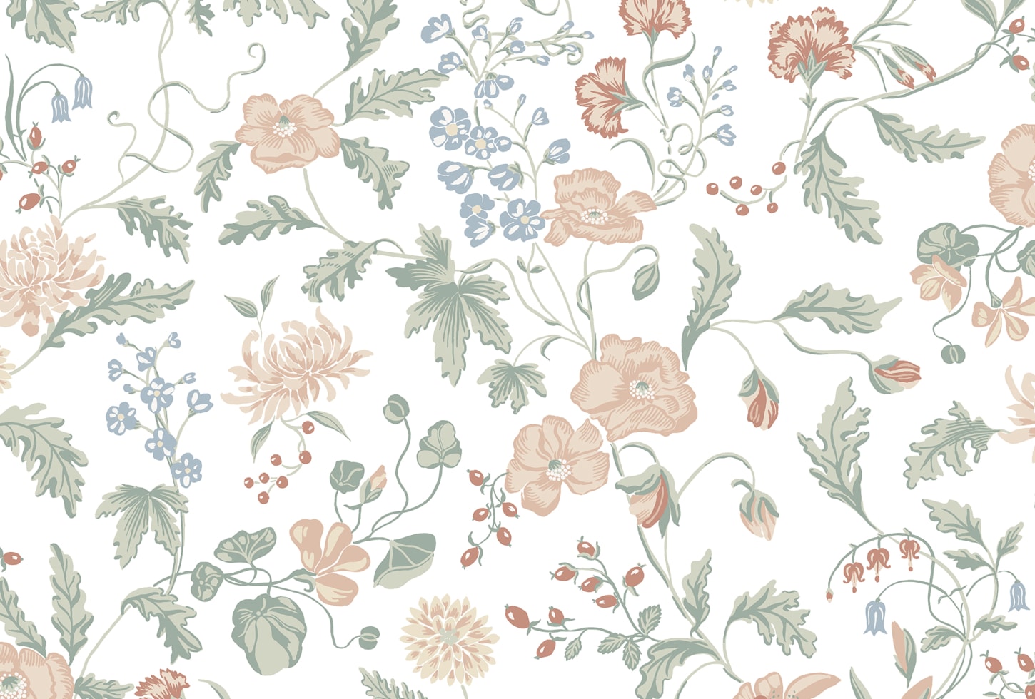 Sandberg tapeet Till Karin Spring Green S10166