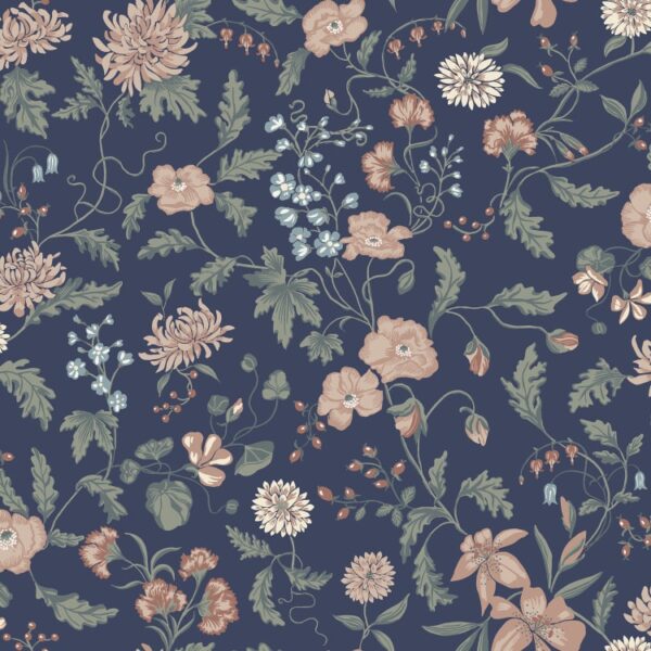 Sandberg tapeet Till Karin Midnight Blue S10167