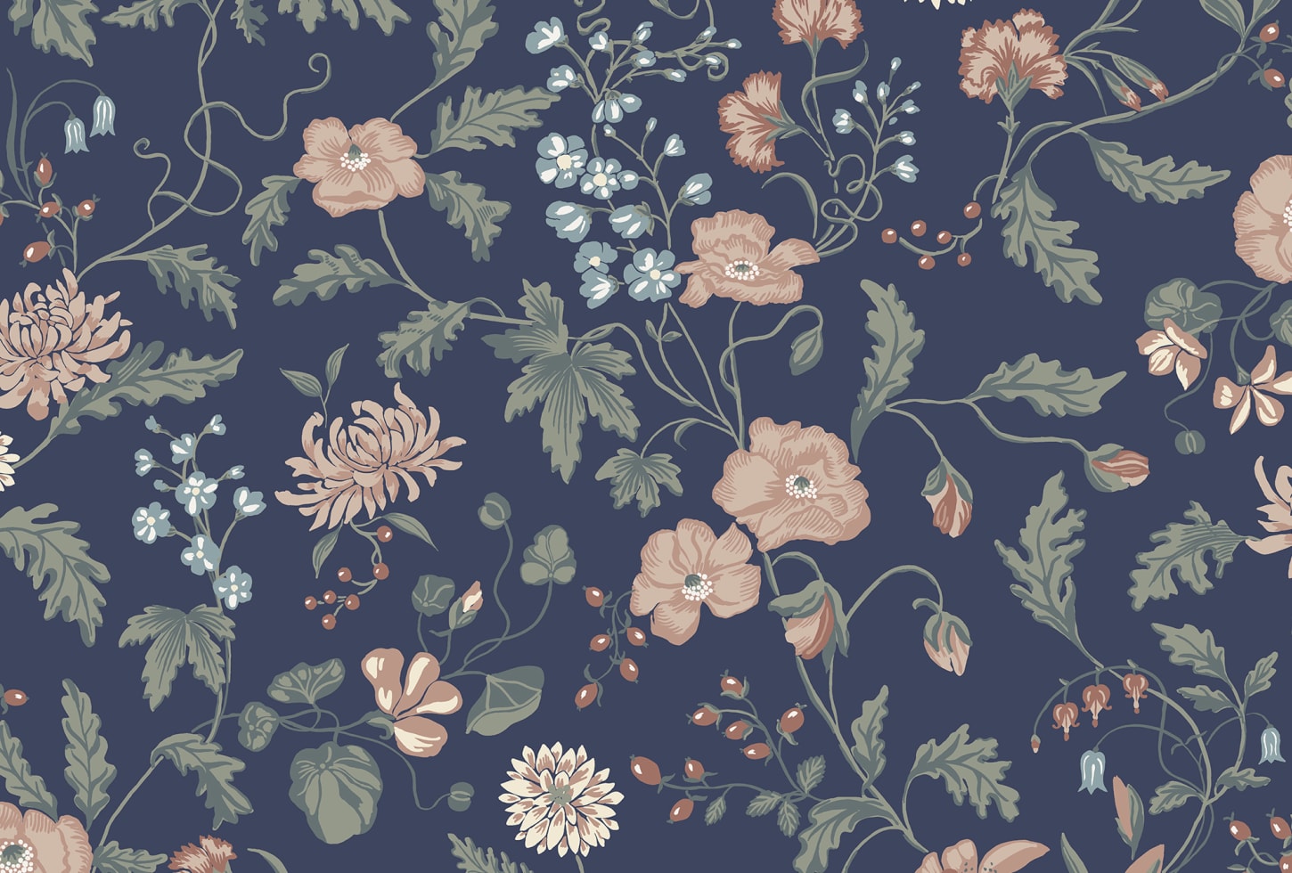 Sandberg tapeet Till Karin Midnight Blue S10167