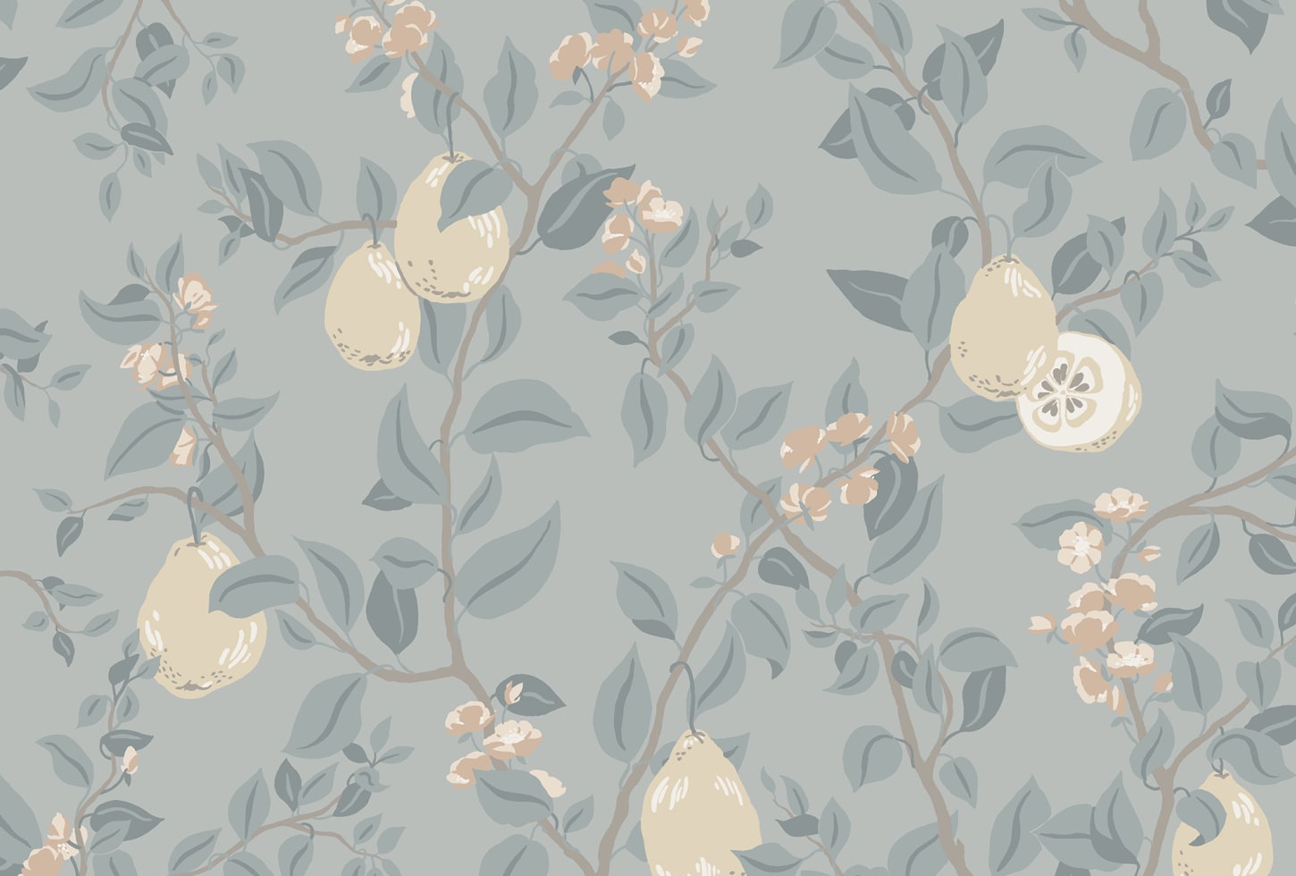 Sandberg tapeet Kvitten Soft Blue S10168