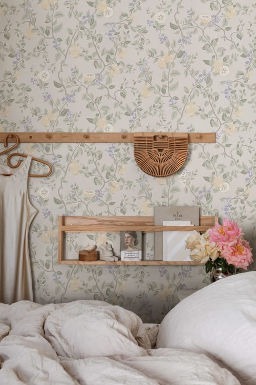 Sandberg tapeet Kvitten Lilac S10169