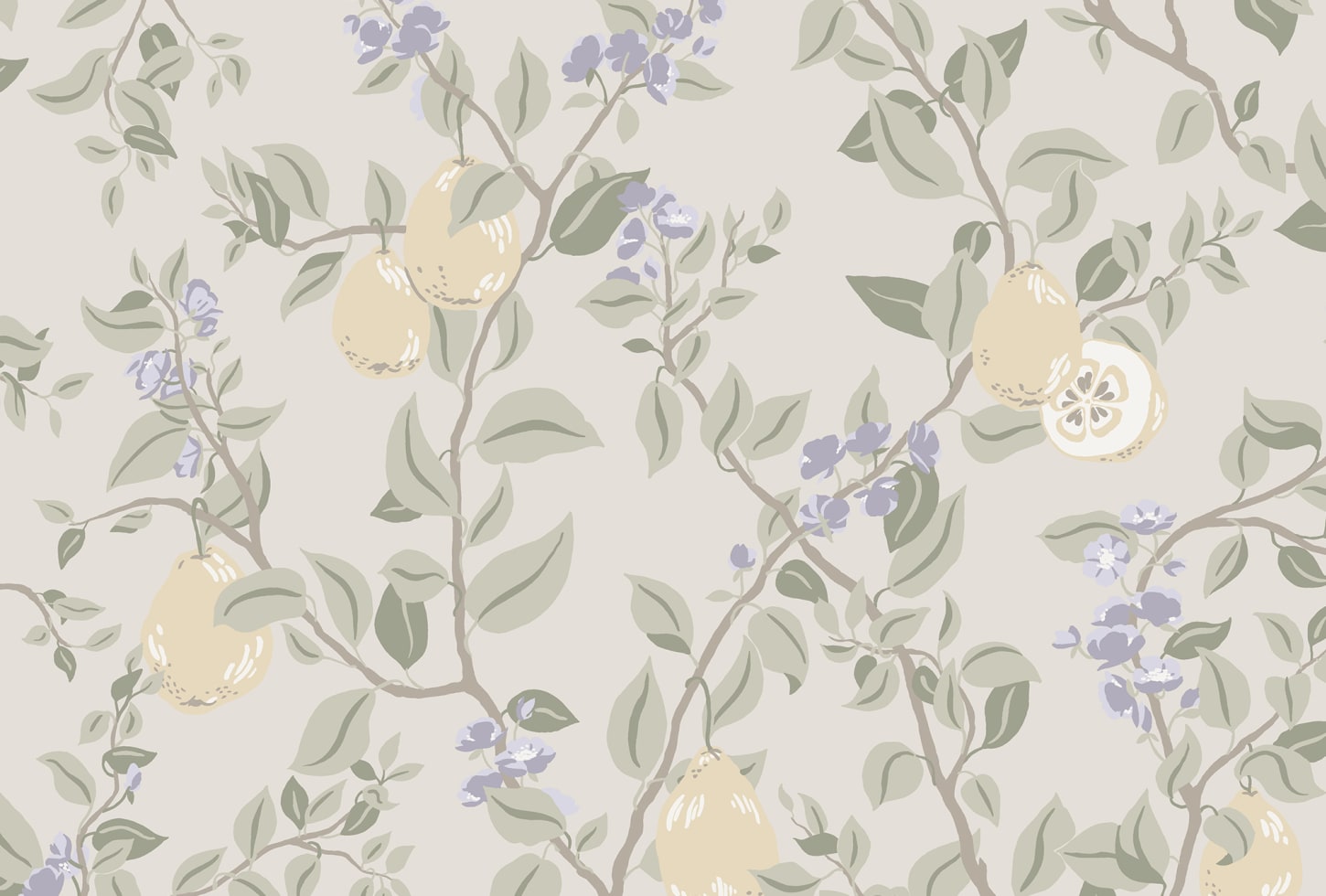 Sandberg tapeet Kvitten Lilac S10169
