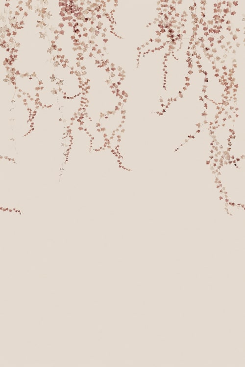 Sandberg pilttapeet Aralia, Burgundy S10175