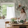 Sandberg tapeet Ava, Sage Green S10180
