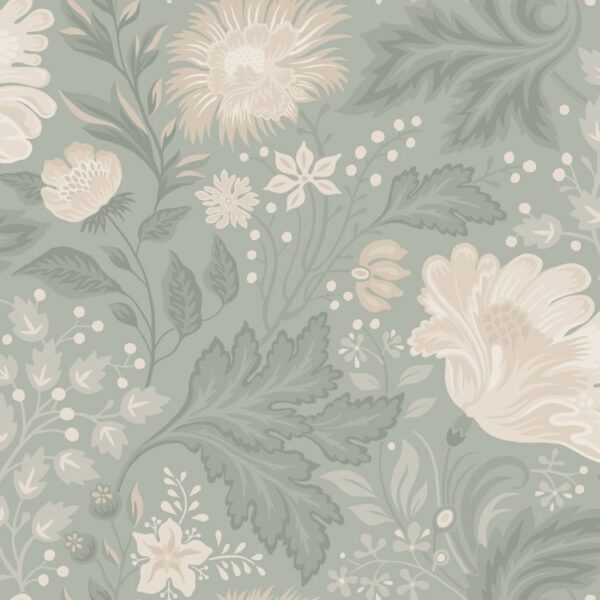 Sandberg tapeet Ava, Sage Green S10180