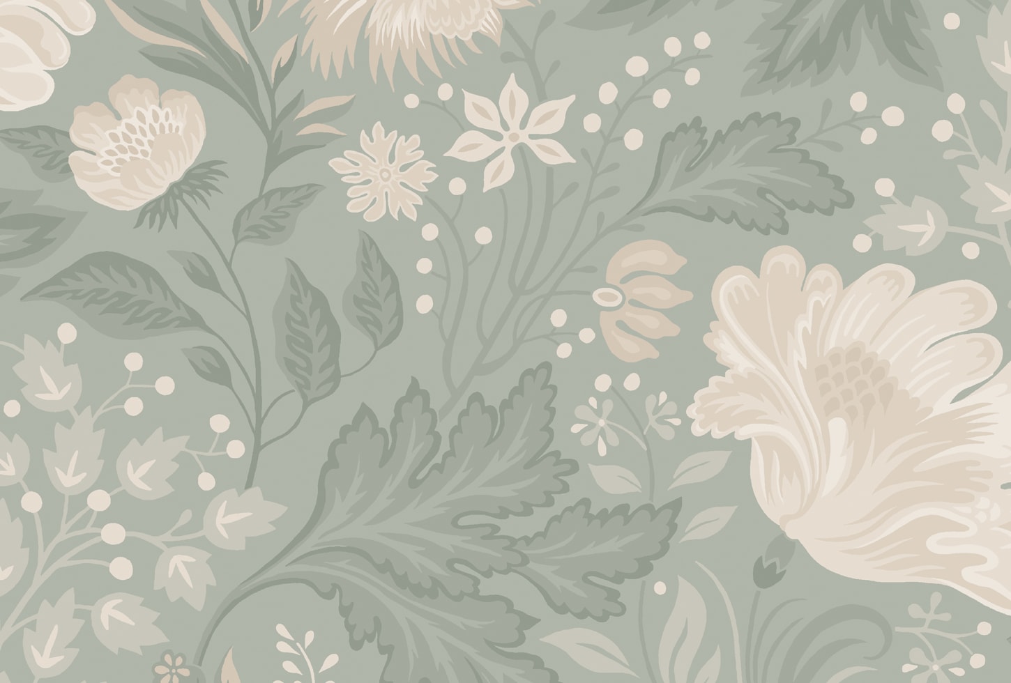 Sandberg tapeet Ava, Sage Green S10180