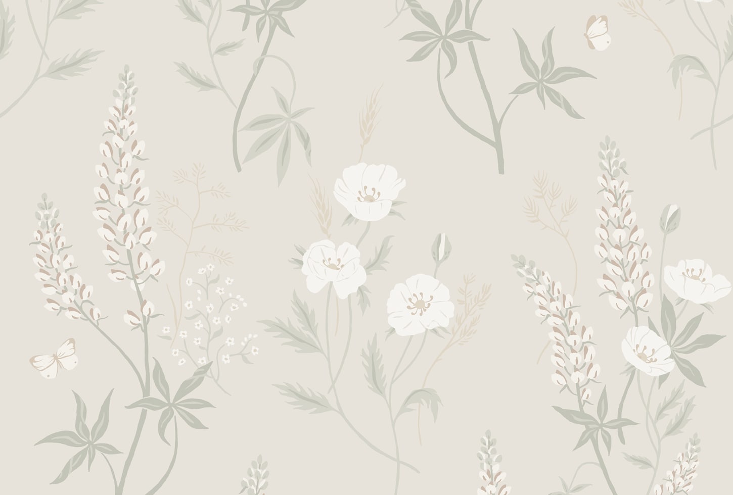 Sandberg tapeet Emma, Linen S10184
