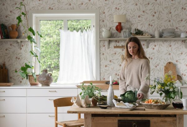 Sandberg tapeet Vinnie, Linen S10190