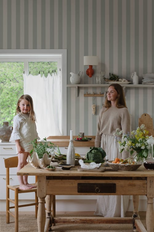Sandberg tapeet Sam, Sage Green S10199