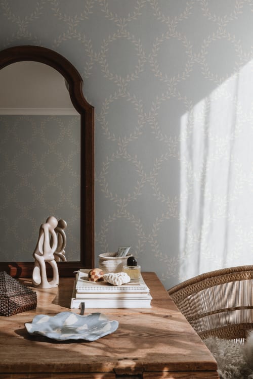 Sandberg tapeet Wilma, Misty Blue S10202
