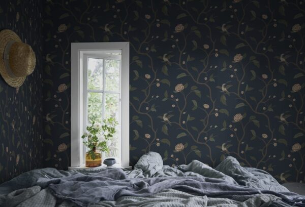 Sandberg tapeet Marianne Midnight Blue S10233