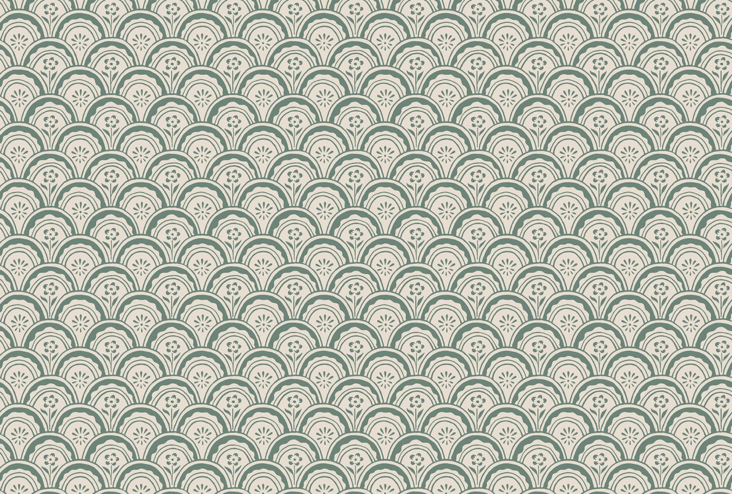 Sandberg tapeet Beata Moss Green S10236