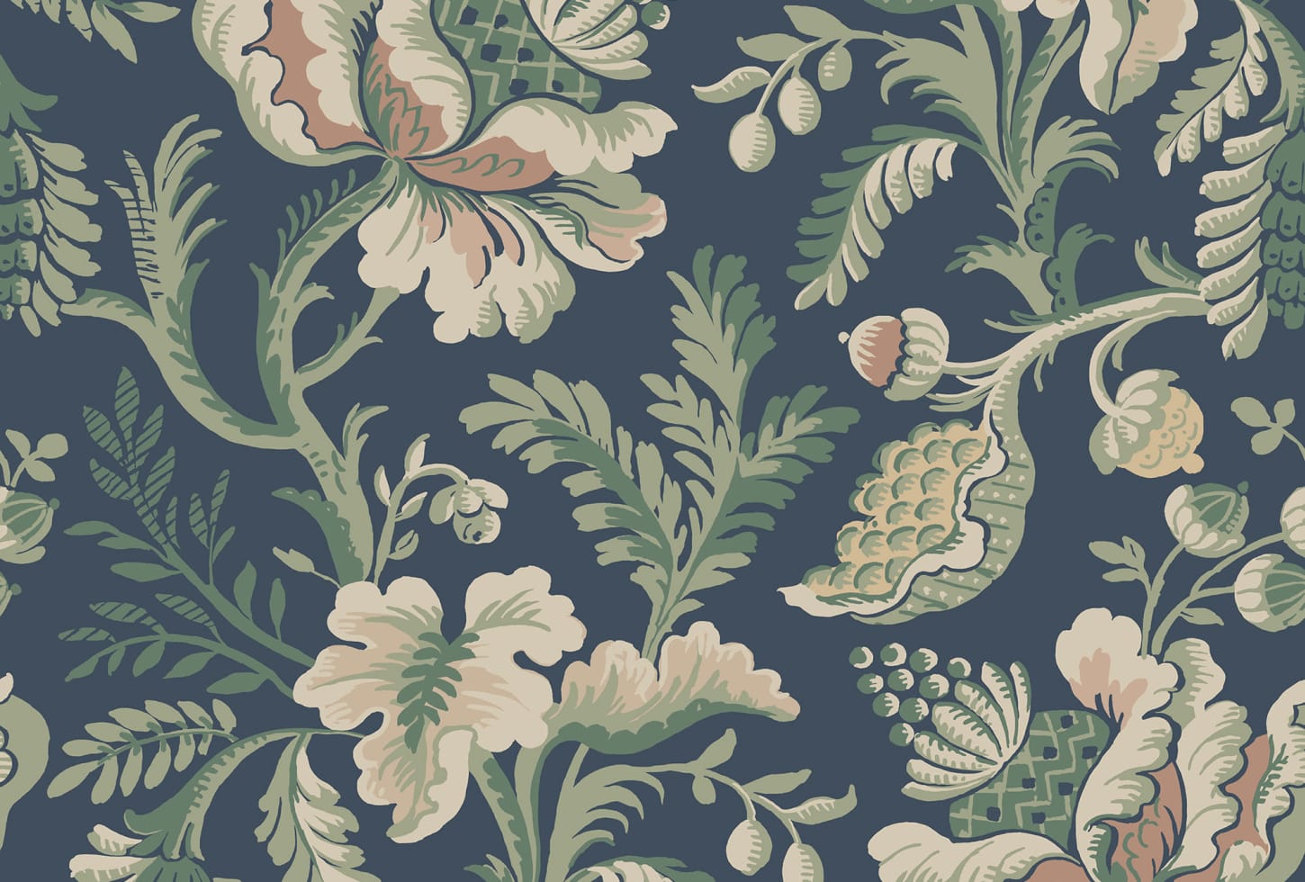 Sandberg tapeet Daphne Midnight Blue S10240