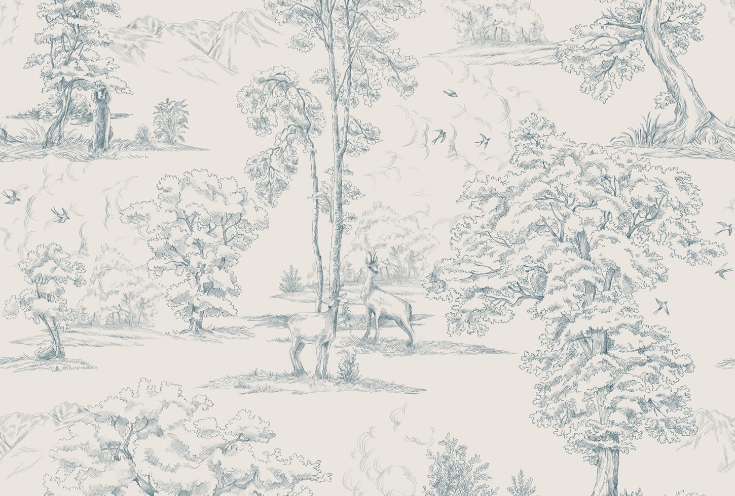 Sandberg tapeet Montfort, Indigo Blue S10254