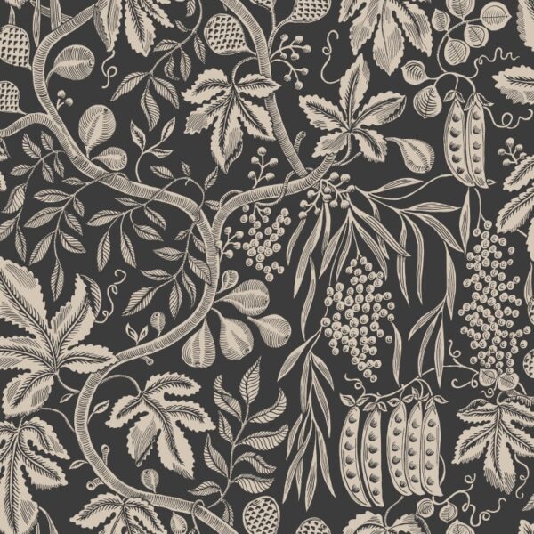 Sandberg tapeet Fig Garden Charcoal S10257