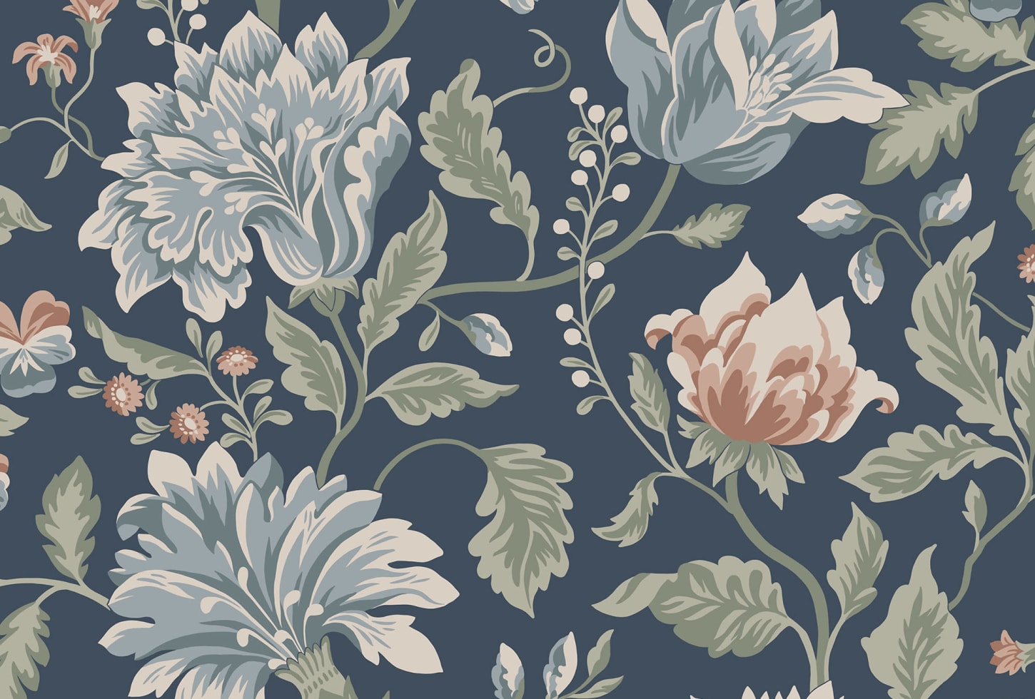 Sandberg tapeet Annabelle, Classic Blue S10263