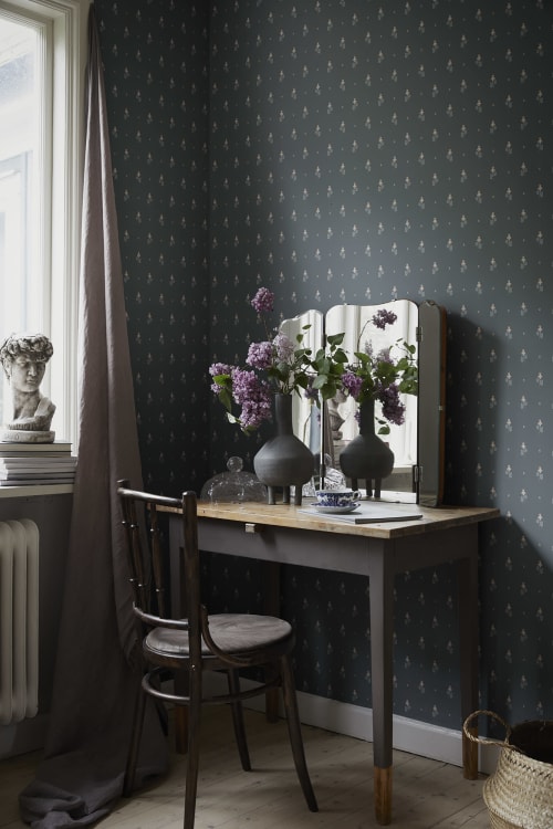 Sandberg tapeet Mimi, Indigo Blue S10269