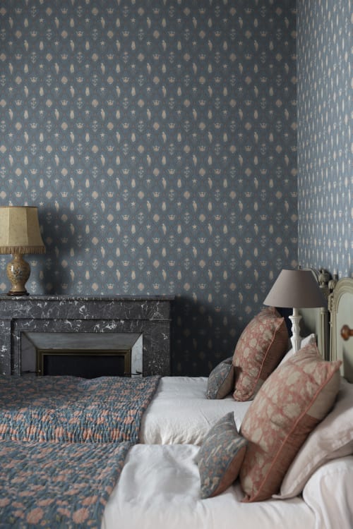 Sandberg tapeet Turtledove Barn Indigo Blue S10272