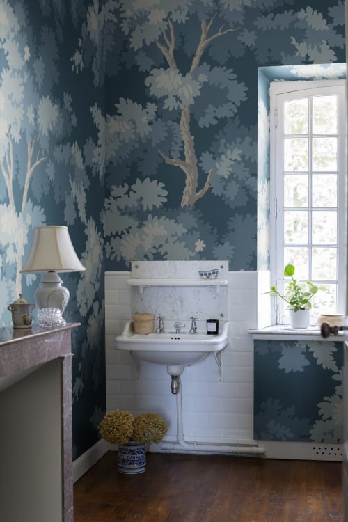 Sandberg pilttapeet Raphael Mural, Midnight Blue S10279