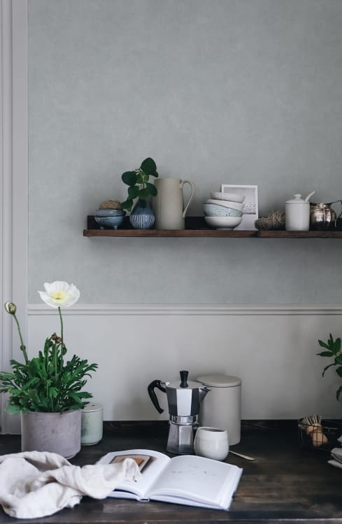 Sandberg tapeet Kalk, Misty Blue S10295
