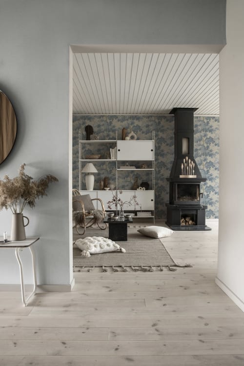 Sandberg tapeet Valv, Misty Blue S10300