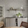 Sandberg tapeet Bokskog, Misty Blue S10323