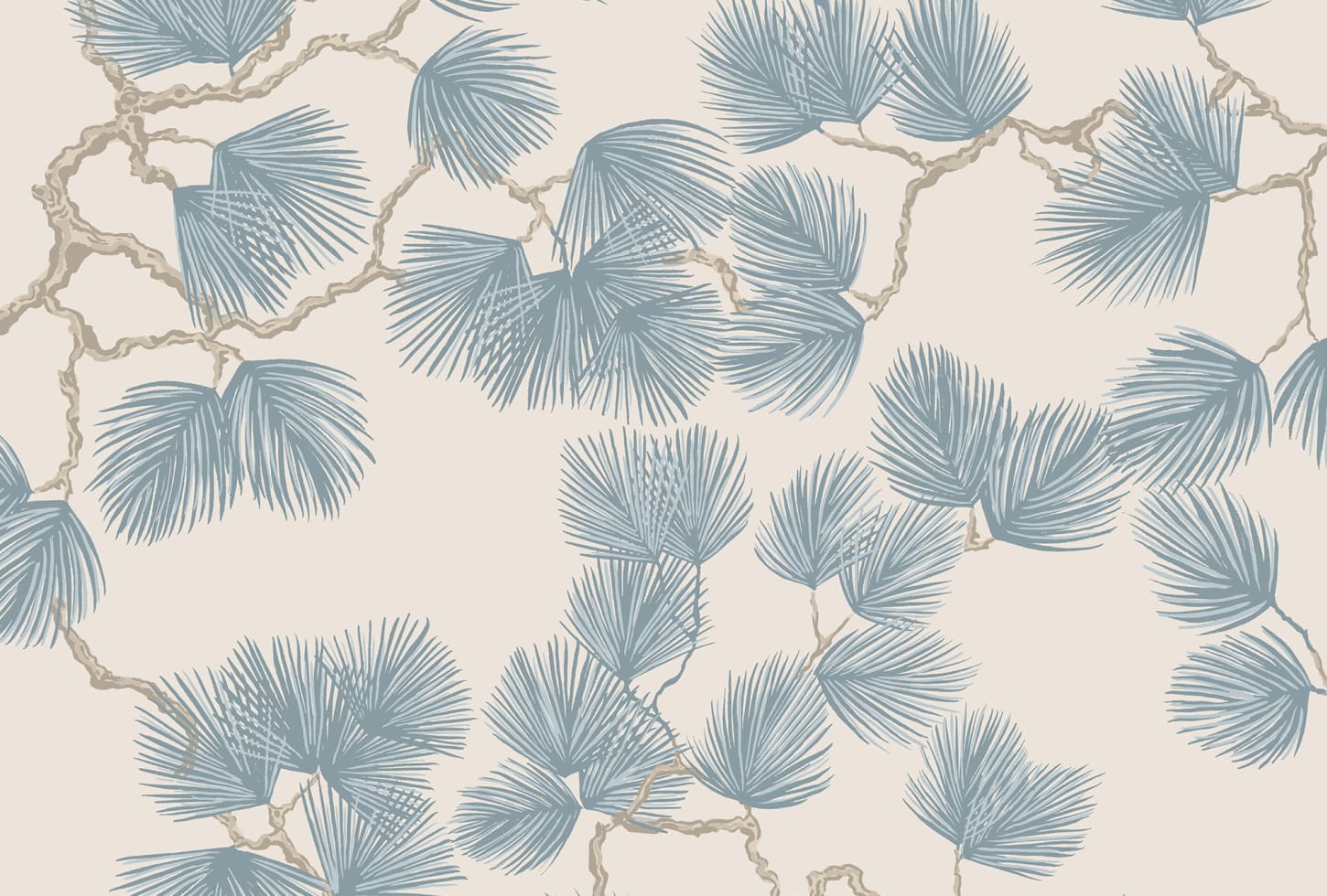 Sandberg tapeet Pine, Misty Blue S10328