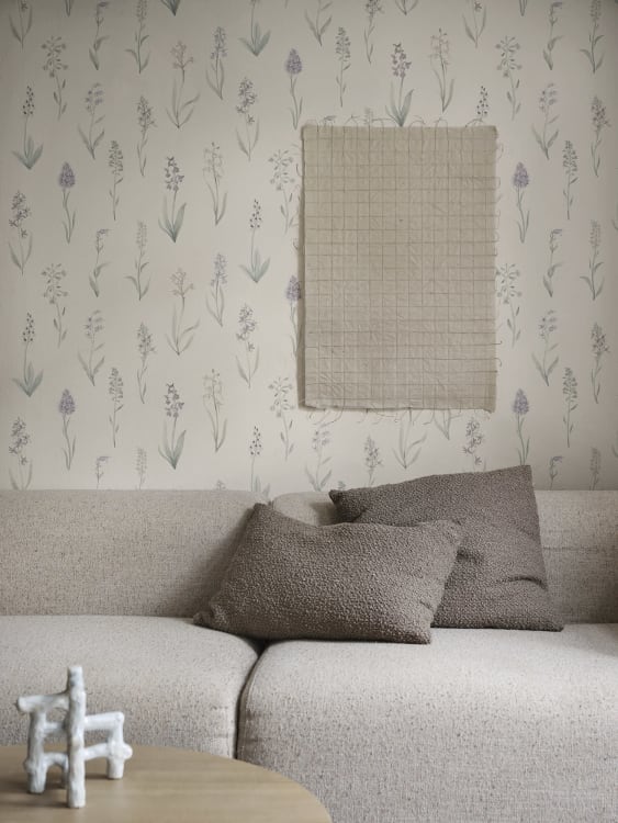 Sandberg tapeet Alma Lilac S10335