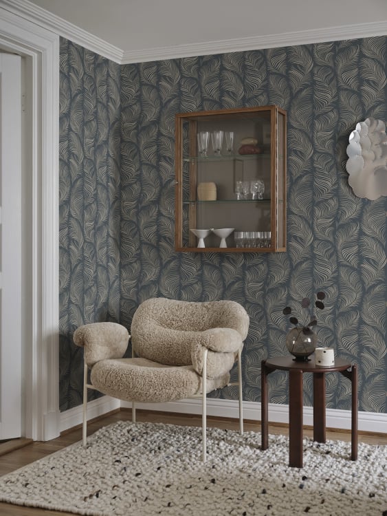 Sandberg tapeet Grace Midnight Blue S10339