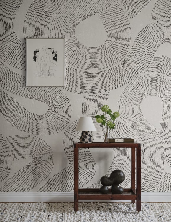 Sandberg pilttapeet Zen Mural, Graphite S10357